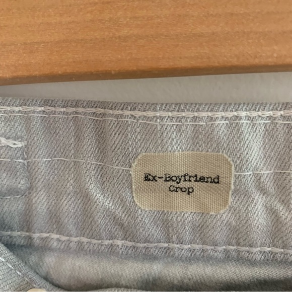 AG Adriano Goldschmied Ex-Boyfriend Crop Distressed Ripped Denim Jeans Womens 28 - Picture 4 of 6